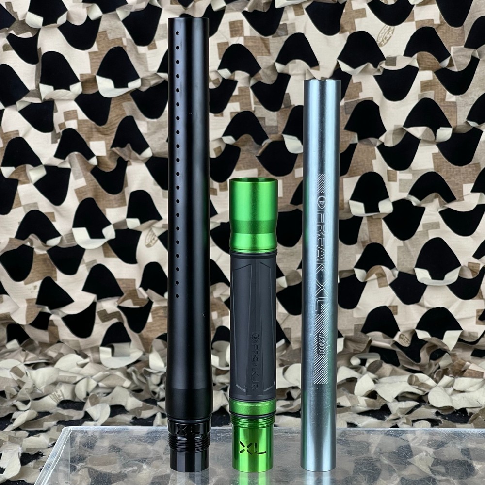 NEW DLX Freak Jr. XL 14″ Barrel – Autococker Threaded – Dust Black/Dust Green