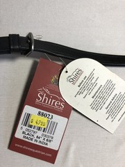 Shires Blenheim Black Leather and Nylon Insert Rubber Grip Reins 54″ x 5/8″