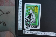 Matt Hensley H-Street Black Label Green Clear Z14B Vintage Skateboarding STICKER
