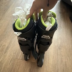 Rollerblade Microblade Kids Adjustable Inline Skates US 2-5 Black/Green