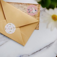 500 Assorted Round Floral Self Adhesive Baby Shower STICKERS DIY Crafts Labels