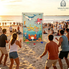 Ocean Theme Bean Bag Toss Game – Outdoor Party Activity with 3 Bean Bags