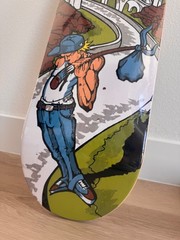 VTG CHAD MUSKA SKATEBOARD DECK 8″ – NOS TOY MACHINE 1990’S RARE RP «HITCHHIKER»