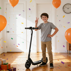 Ladped 250W Electric Scooter for Kids, Up to 9 MPH, 10 Miles E-Scooter Black