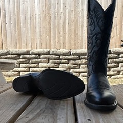 Ariat Western Equestrian Boots Black Leather 10002218 US Men’s 8.5D