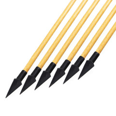 6/50pcs 31″ Wooden Arrows Arrowheads Wood Shaft Handmade Bow Hunting 5″ Feather
