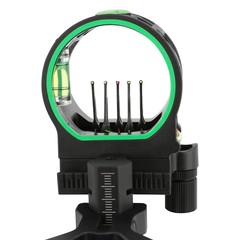 5 Pin Compound Bow Sight 0.019″ Optical Fiber Adjustable Archery RH LH Hunting