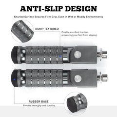 M8 Motorcycle Foot Pegs 90 Degree Foldable Bike Pegs CNC Anti-Skid Titanium