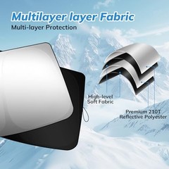 Front Windshield Sunshade Compatible with GMC Sierra 1500 2500 – 2019-2024