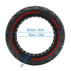 Scooter Solid Tire 10in 10×3 255×80 80/65‑6.5 Red Line Universal For GHUG