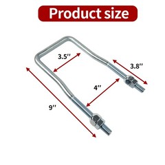 Spare Tire Carrier for Trailer,U-bolt Zinc Plated Spare Tire Mount Bracket Side