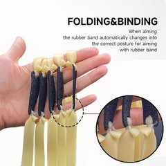 10 Pack Flat Rubber Bands 2.0mm Thick Elastic Slingshot Replacement for Hunting