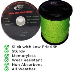 Arborist Climbing Throw Line 2 mm (1/12 in) 150 ft Spool Cord 200 lbs Tensile