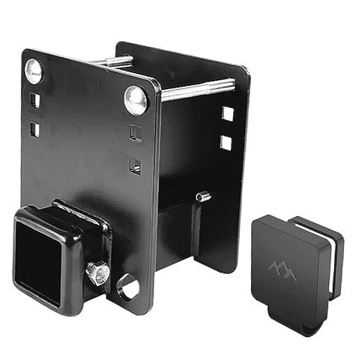 Adapter Receiver Fits for 4 x 4 inches RV Bumper Square Hitch Receiver 2 inch