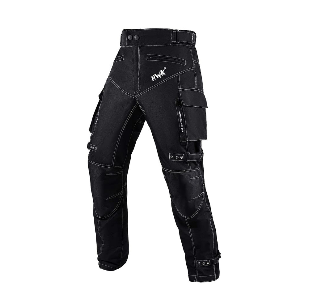 HWK Dual Sport Motorcycle Pants Men, Water Resistant Cordura Textile Size M/34