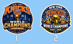 N.Y. Knicks CHAMPIONSHIP stickers Premium Vinyl, outdoor, 2 Versions, 3 Sizes
