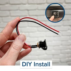 Coaxial 2-Wire Charging Port for 6 Volt & 12 Volt Power Electric Bikes/Scooters