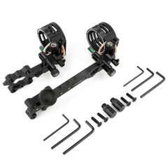 Compound Bow Sight 5 Pin Micro Adjustable 4X 6X 8X Lens Archery Hunting RH LH