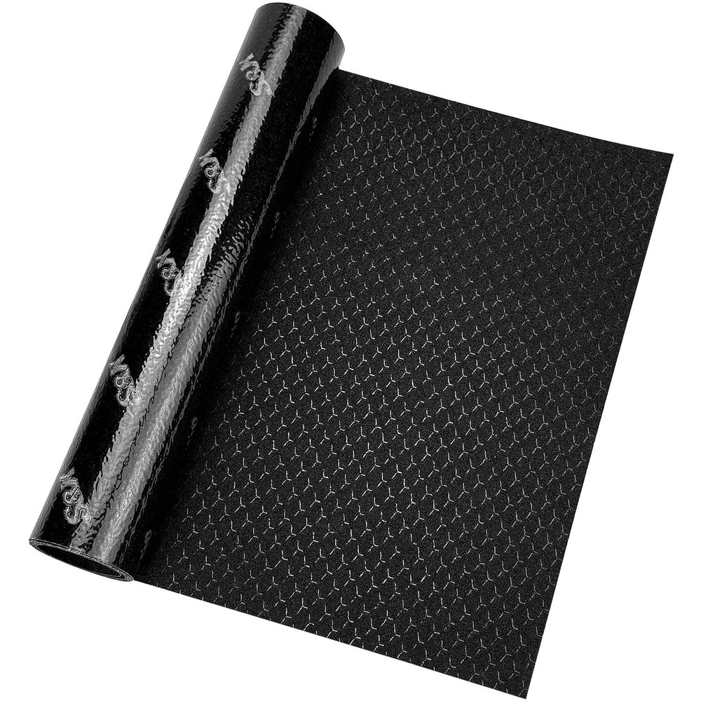 Black Skateboard Grip Tape 12” x 36” – Single Sheet, Hexagonal Pattern for Su…