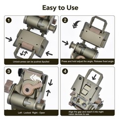 Night Vision Goggles NVG Mount for L4G24 PVS14 PVS15 PVS18, Rhino Adjustable …