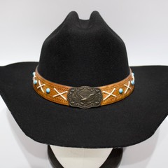 VTG Justin Milano Hat Co. 3X Black 100% Wool Cowboy Hat ~ Size 7 1/8 (56.5cm)