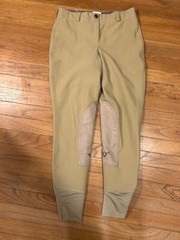 Tuffrider Breeches set of 2 pair 28R. Ribbed with knee patch. Tan, Charcoal