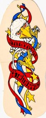 Vtg 1980’s Dogtown Skateboard’s Sticker Schultes Bald Eagle Red, White & Blue