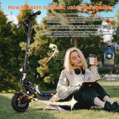 CUNFON RS500 Electric Scooter 624Wh High Capacity Battery Max. Range 35Miles