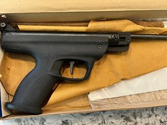 Baikal IZH MP-53M Russian sporter air pistol, .177 caliber, with box and manual