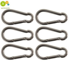 Set Of 6 304 Stainless Steel Spring Snap Hook Carabiner Clip 264Lbs