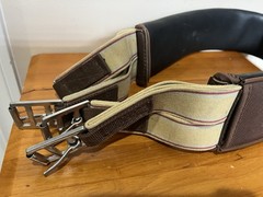 CLASSIC EQUINE SOFT TOUCH 46″ CONTURED Shaped English Hunter Jumper GIRTH Brown