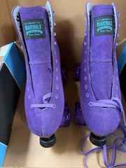 New Sure Grip Boardwalk Purple Suede roller skates size 8 fits womens 9-9.5