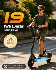 Adults Electric Scooter 19 Miles 20 MPH 8.5″ Tires Dual Suspension for Commuting