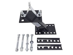MaxxHaul Trailer Spare Tire Carrier for 4 and 5 Lug Wheels Black Powder Coat