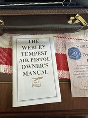 Webley Tempest Centennial .177 Air Pistol Ltd Ed #753/2000 w/ Case COA Manual