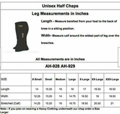 LuxHide Unisex Adults Top-Grain Cow Premium Leather Half Chaps Black and Brown