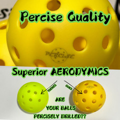 Percise -Outdoor Pickleball Durable, Wind Resistant Aerodynamic Pickle Balls