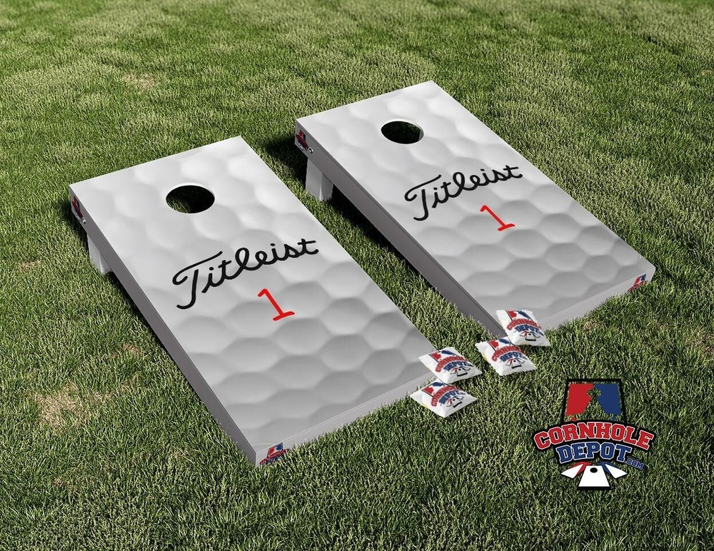 Golf Ball Cornhole Board Vinyl Wrap Skins Laminated Sticker Set Decal