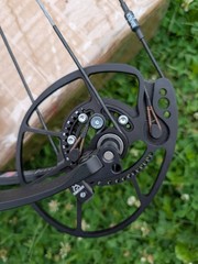 Bowtech Carbon One X RH Custom Order Tan Riser Black Limbs 70# w/Punisher Decals