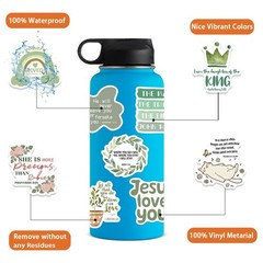 50 PCS Inspirational Christian Stickers, Waterproof Bible Verse Jesus Sticker…