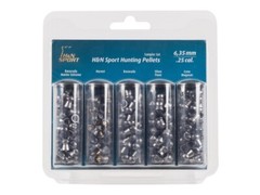 H&N 200 Count / 5 Type HUNTING PELLET SAMPLER 6.35mm .25 Caliber Pellets GERMANY