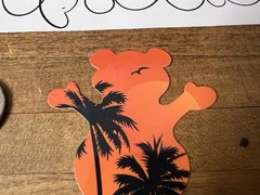 Grizzly Griptape Palm Tree Bear Sticker Torey Pudwill Skateboarding Supreme