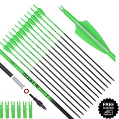 Archery Carbon Arrows 28″ SP500 W/100 Grain Hunting Compound Recurve Bow Target