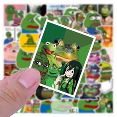 Mix 10/50 PCs Pepe the Frog MEME Cartoon Anime Luggage Sticker-No Duplicate