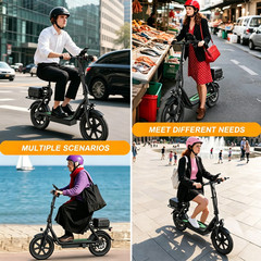 AOVOPRO Electric Scooter for Adults with Seat Range 50Miles, Foldable E-Scooter
