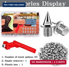 95Pcs 1/4 Inch Track Spikes, Stainless Steel Track and Cross Country Spikes with