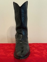 Nocona Vintage Black Leather Cowboy Boots Mens Style 4701 Sz 12
