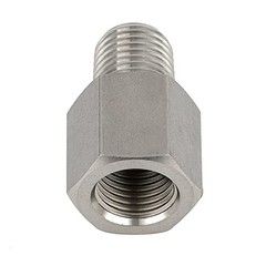 Yoebor Stainless Steel 304 Gauge Adapter, 1/2″ NPT Female x M18*1.5 Male 1
