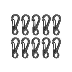 10 Pcs Mini Aluminum Spring Carabiner Clip Keychain Outdoor Snap Camping Hook US