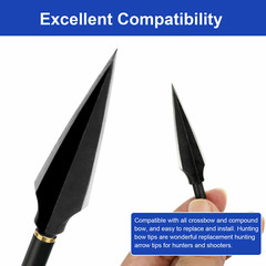 12X 150gr Archery Arrowheads Hunting Tips Screw Points Crossbow Arrow Broadheads